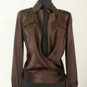 Diane Von Furstenberg Alena Silk Wrap Blouse